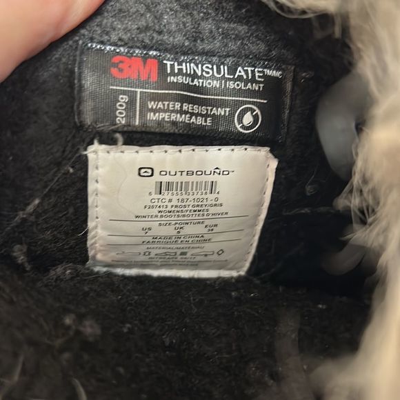 Outbound winter boots women’s Water resistant rain boots size 7 Thinsulate - Picture 6 of 6